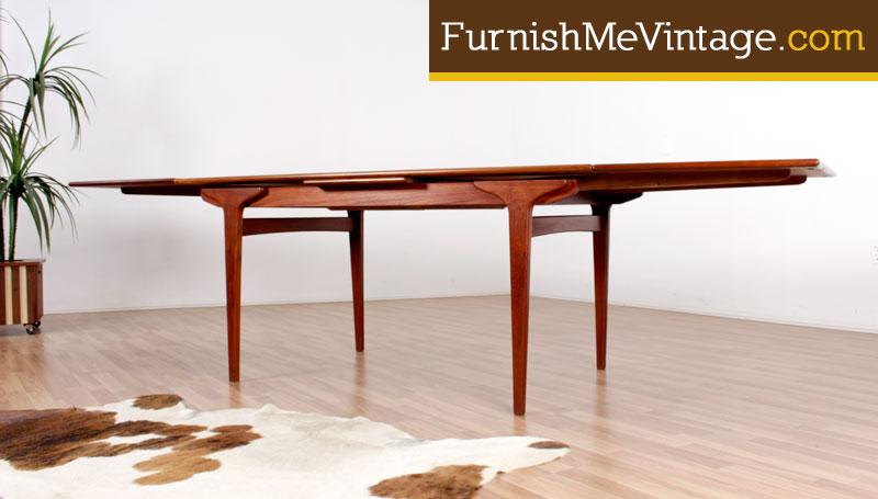 Refinished Mid Century Modern Danish Teak Dining Table By Johannes Refinished Mid Century Modern Danish Teak Dining Table By Johannes Andersen