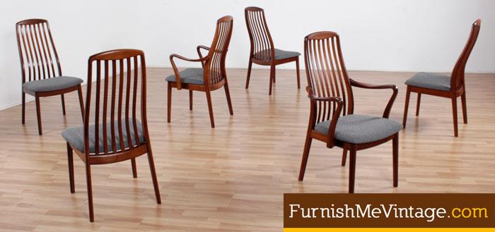 Set Of 6 Skovby Rosewood Danish Dining Chairs