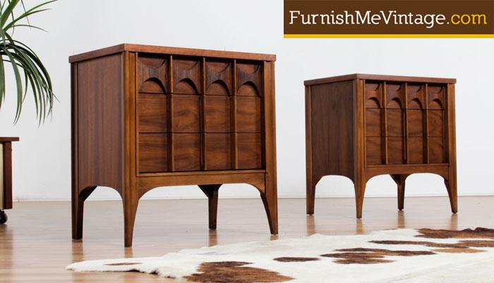 Pair Of Mid Century Modern Kent Coffey Perspecta Nightstands