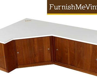 corner cabinet credenza,mid-century,modern,retro,storage,walnut