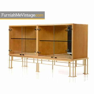 maple credenza,Milo Baughman,hollywood regency, thayer coggin,maple,Credenza