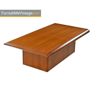 Vejle Stole, Mobelfabrik ,Danish Teak ,Pedestal Base, Coffee Table