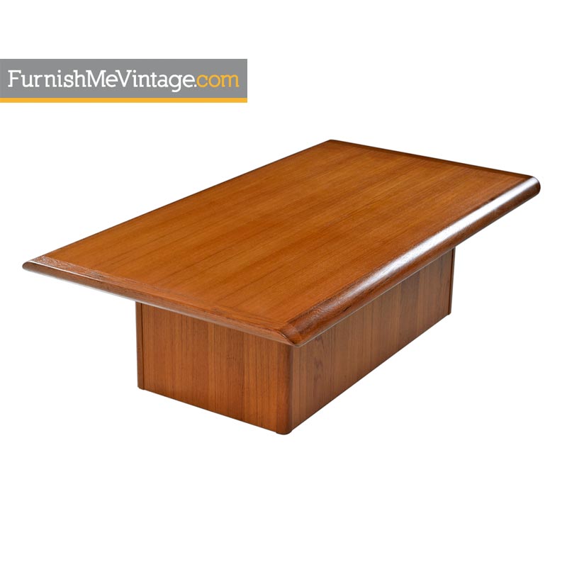 Vejle Stole Mobelfabrik Solid Teak Danish Modern Coffee Table Vejle Stole Mobelfabrik Danish Teak Pedestal Base Coffee Table