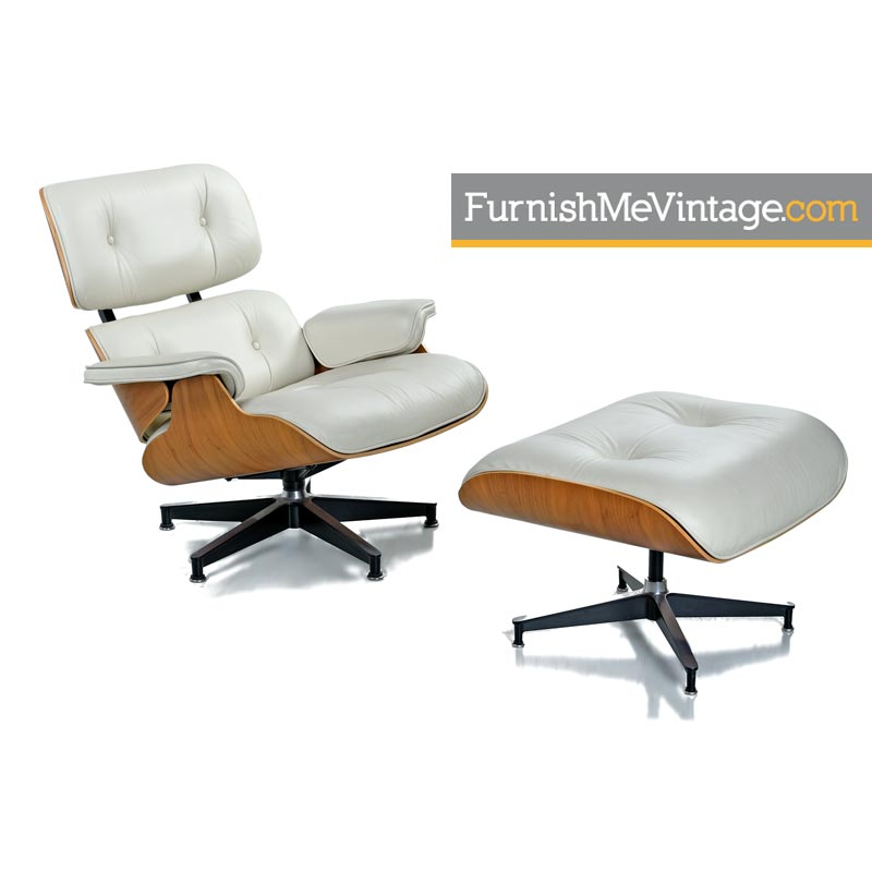 Authentic Iconic Mid Century Modern Herman Miller Eames Chair Eames Chair By Herman Miller In Ivory Leather