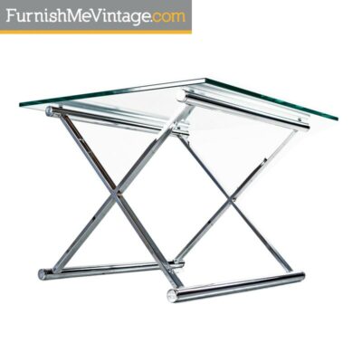 mies van der rohe chrome end table