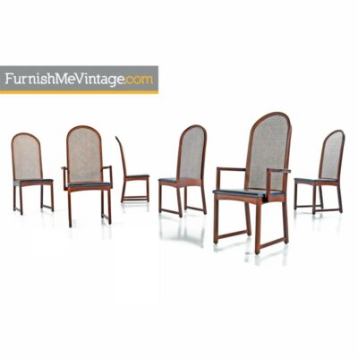 Milo Baughman Cane Back Dining Chairs