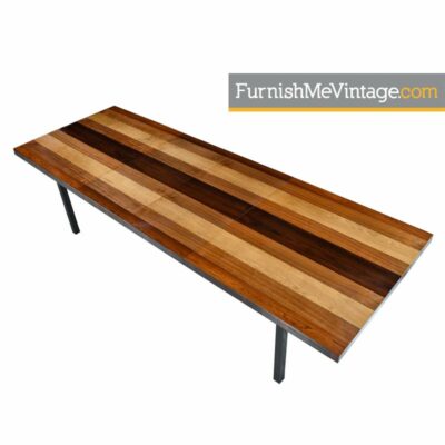 Milo Baughman Dillingham Dining Table with Rosewood, Hickory & Walnut