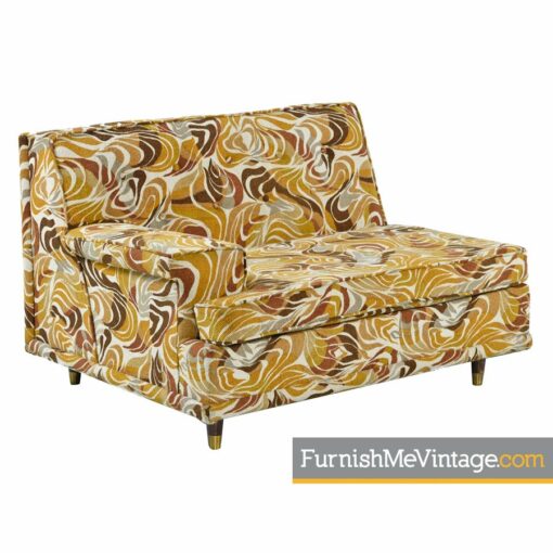 Settee Sofa Set - Original Psychedelic Print Fabric
