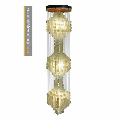 hollywood regency,Capiz Shell Chandelier,verner panton,hanging light