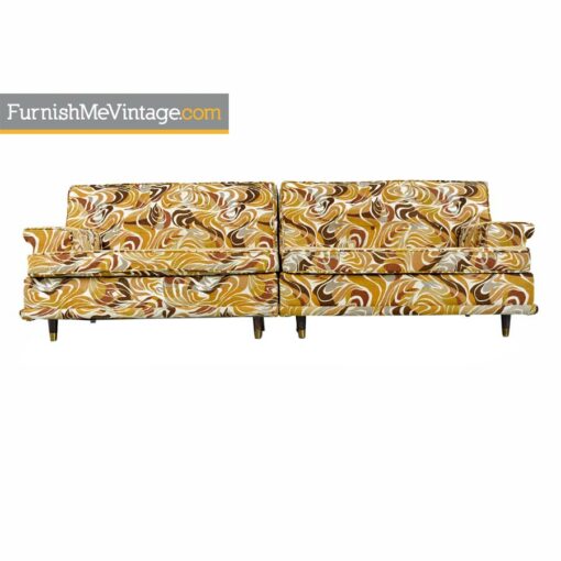Settee Sofa Set - Original Psychedelic Print Fabric