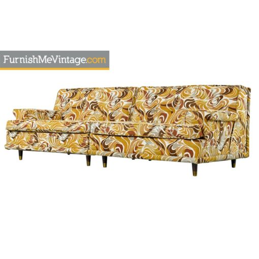 Settee Sofa Set - Original Psychedelic Print Fabric