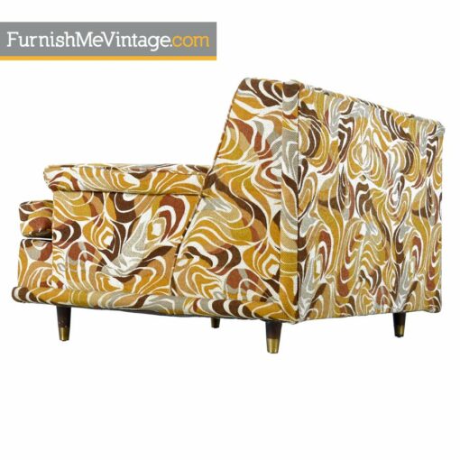 Settee Sofa Set - Original Psychedelic Print Fabric