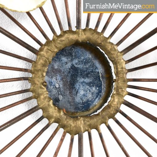 Jere Style Brutalist Rain Drop Sunburst Wall Art Sculpture