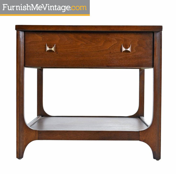 Mid-Century Modern Broyhill Brasilia Chairside End Tables ...