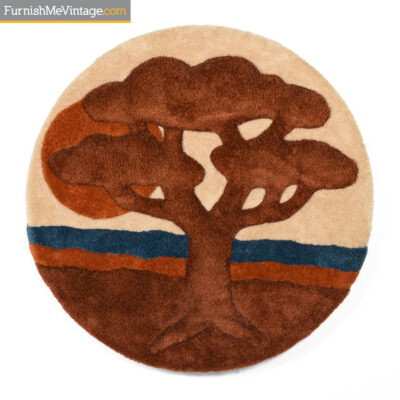 1970s,retro,textile,fiber wall art,tree of life
