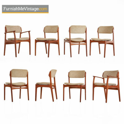 Erik Buch Dining Chairs Model OD-49 - Modern Danish Teak