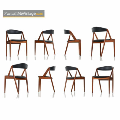 Kai Kristiansen Danish Teak Chairs Model #31 Set of Eight