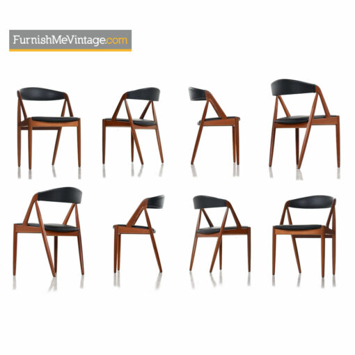 Kai Kristiansen Danish Teak Chairs Model #31 Set of Eight