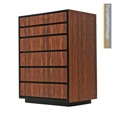 Rosewood Laminate Highboy Dresser