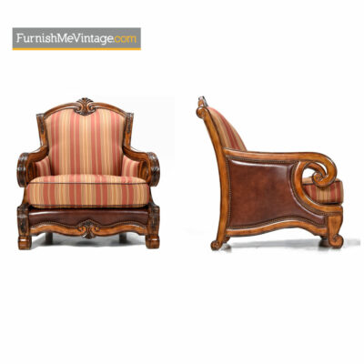 Michael Amini Toscano Chairs and Ottoman