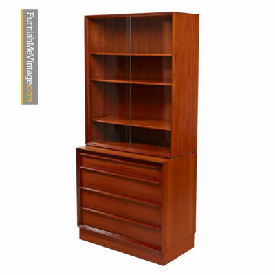 Lyby Mobler Teak China Hutch Bookcase Cabinet - Danish Modern