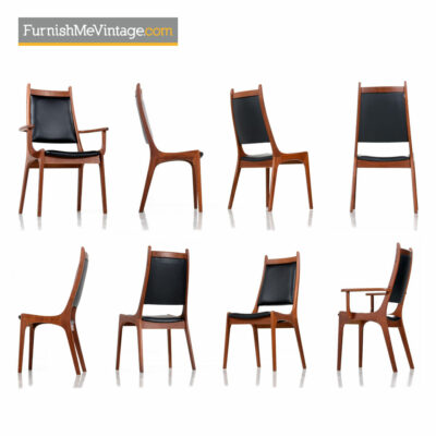 Scandinavian Modern Teak Chairs Made in Canada Set of 8