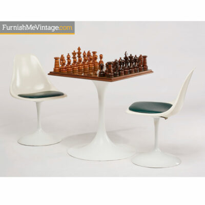 Saarinen Style Mid-Century Modern Rosewood Chess Set