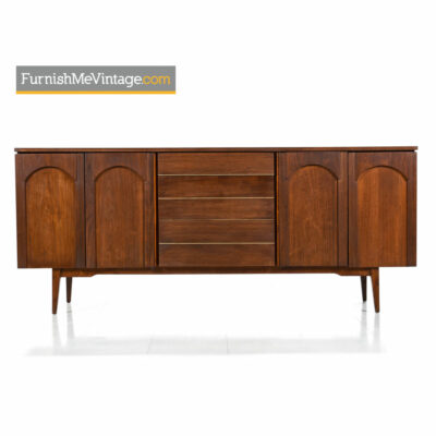Walnut Credenza Media Cabinet - Mid-Century Modern