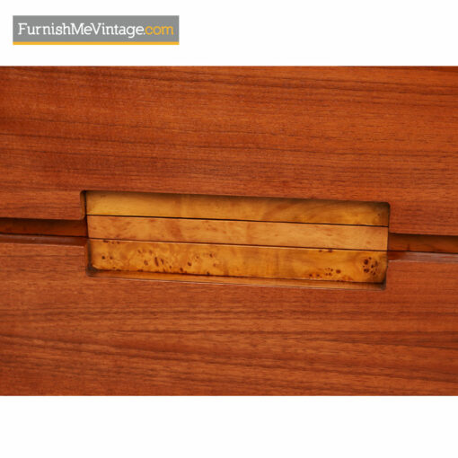 Burl Inlay Walnut Dresser Credenza by Daniel Jones Inc.