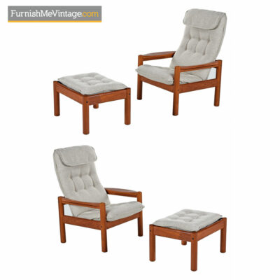 Domino Mobler Lounge Chair & Ottoman - Scandinavian Modern