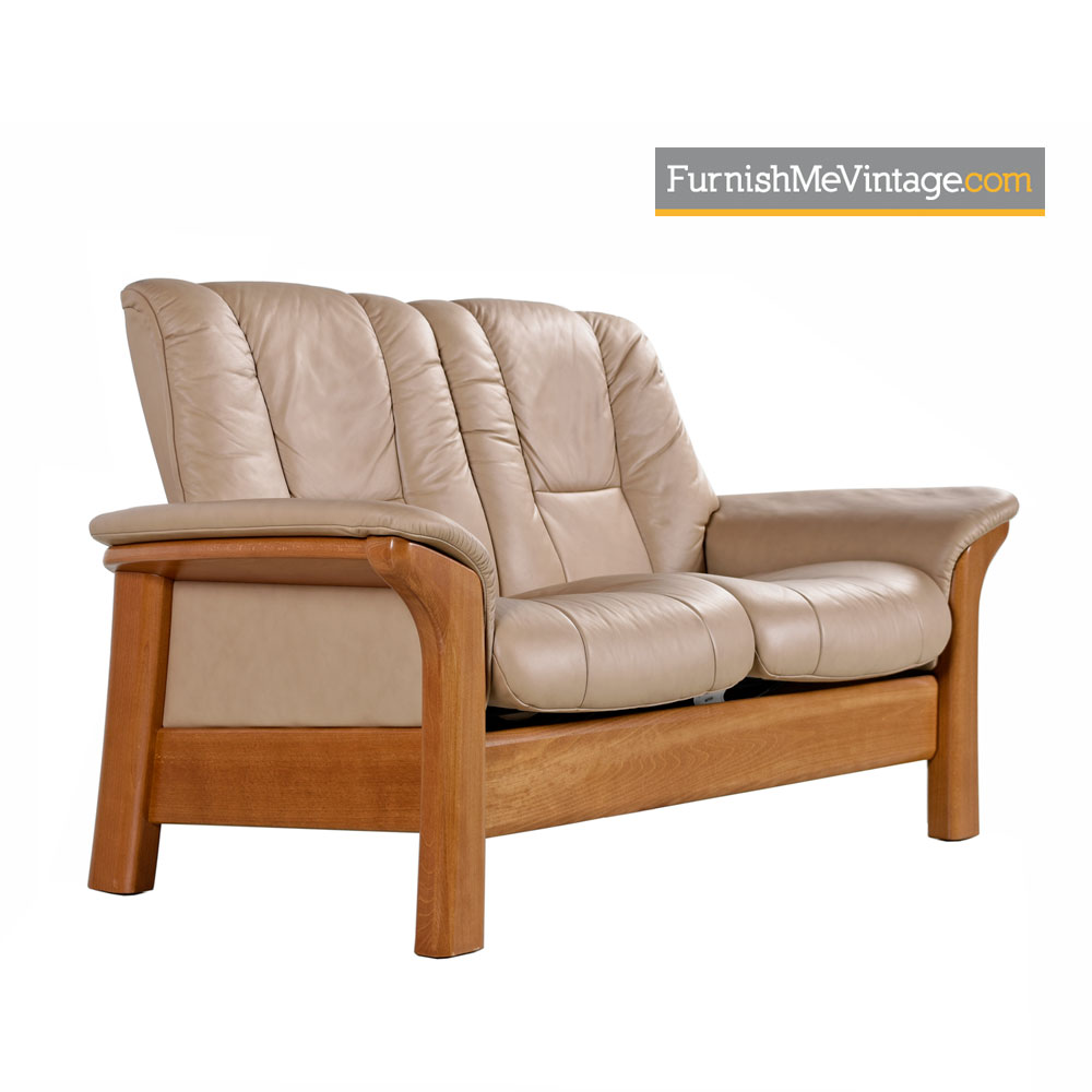 Ekornes Stressless Buckingham Loveseat Reclining Leather Sofa