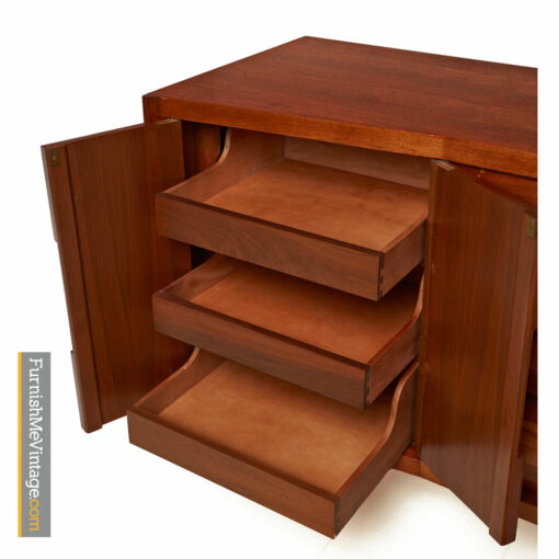 Burl Inlay Walnut Dresser Credenza by Daniel Jones Inc.