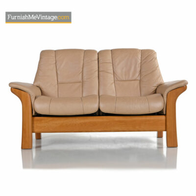 Ekornes Stressless Buckingham Loveseat Reclining Leather Sofa