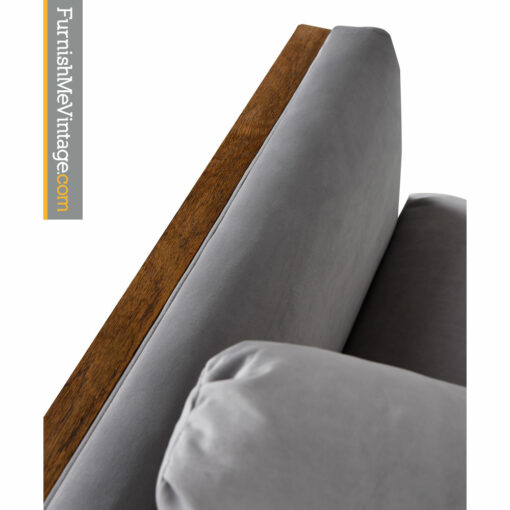 Cubist Club Chair - Mid-Century Baughman Style Grey Velvet