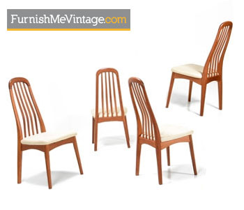 Benny Linden Teak Dining Chairs - Danish Modern Set of (4)