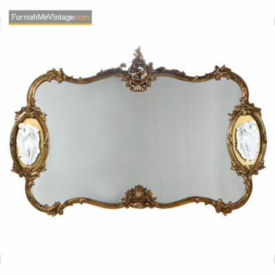 Baroque Mirror - Hollywood Regency Gold Gilt Wood