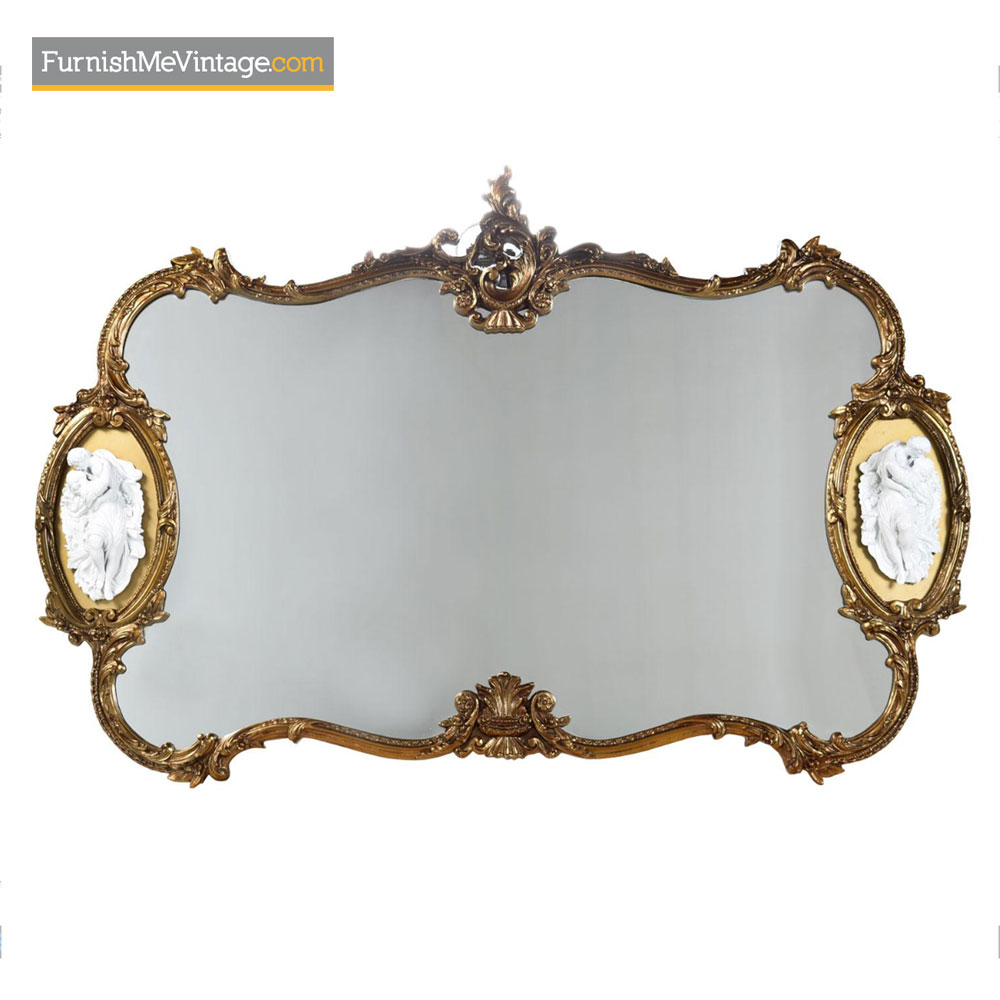 Gold Giltwood Hollywood Regency Baroque Mirror