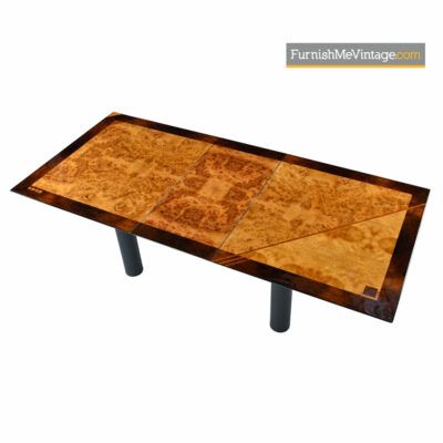Oscar DellArredamento Burl Maple Rosewood Italian Modern Dining Table by Miniforms
