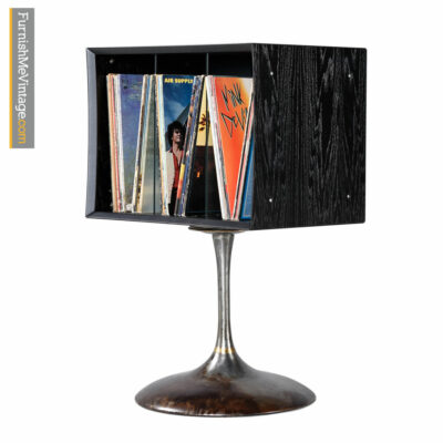 Quadraspire Media Cabinet Record Storage With Saarinen Tulip Base