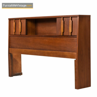 Freestanding Headboard Bed by Kroehler - Mid Century Modern Walnut