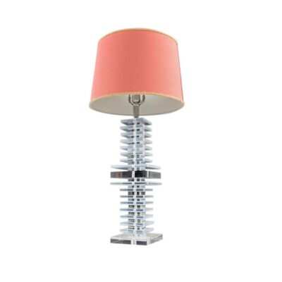 stacked lucite table lamp