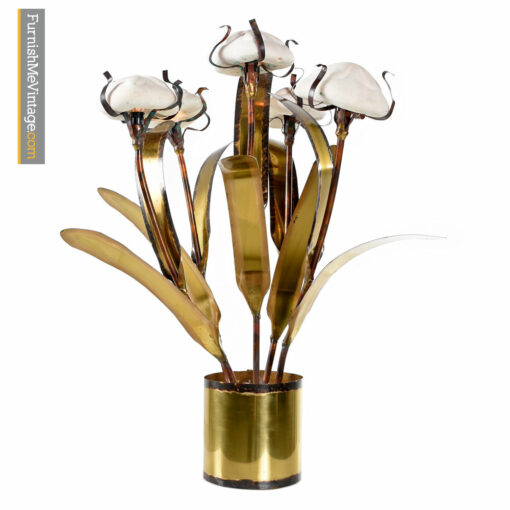 Sea Urchin Table Lamp - Brutalist Fantasy Jere Style Sculptural Metal
