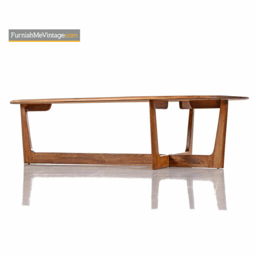 Amoeba Coffee Table - Solid Oak Walnut Boomerang Freefrom Design