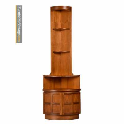 Teak Corner Cabinet Bookcase Bar by Nathan Furniture