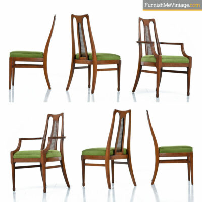 Cosmopolitan Cane Back Dining Chairs by White Furniture - Mid-Century Modern