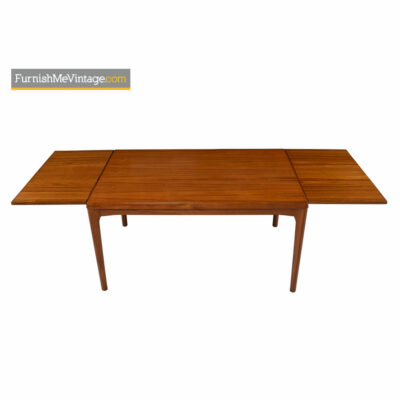 Henning Kjaernulf for Vejle Stole Dining Table - Danish Modern Teak Draw Leaf Style