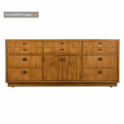 Drexel Heritage Consensus Brass Accent Pecan Campaign Dresser