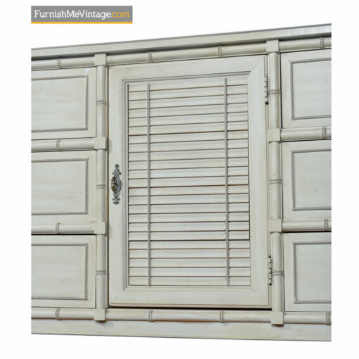 Faux Bamboo Bedroom Set - White Washed Dorothy Draper Style