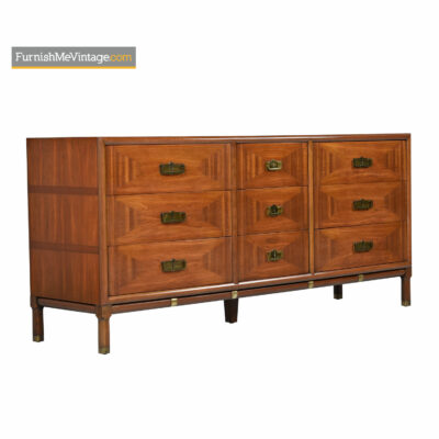 Thomasville Talisman Dresser - Eastern Campaign Style. Cherry and Olive Wood Inlays