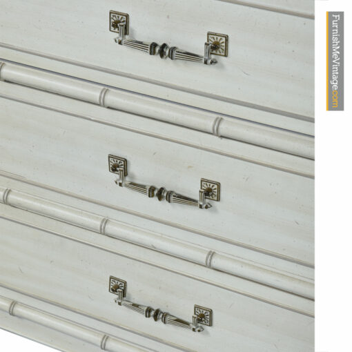 Faux Bamboo Bedroom Set - White Washed Dorothy Draper Style